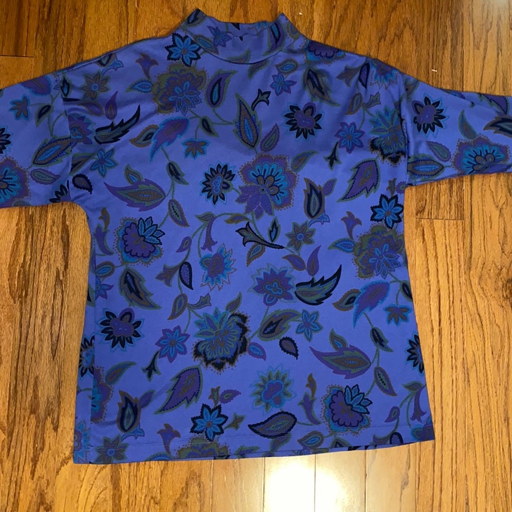 Purple long sleeve shirt with design